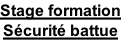 Stage formation Sécurité battue